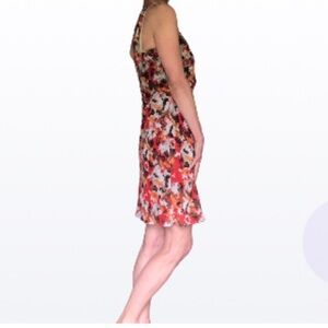 Jessica Midi Floral Deep V Neck Sleeveless  Slip on Dress Size 8